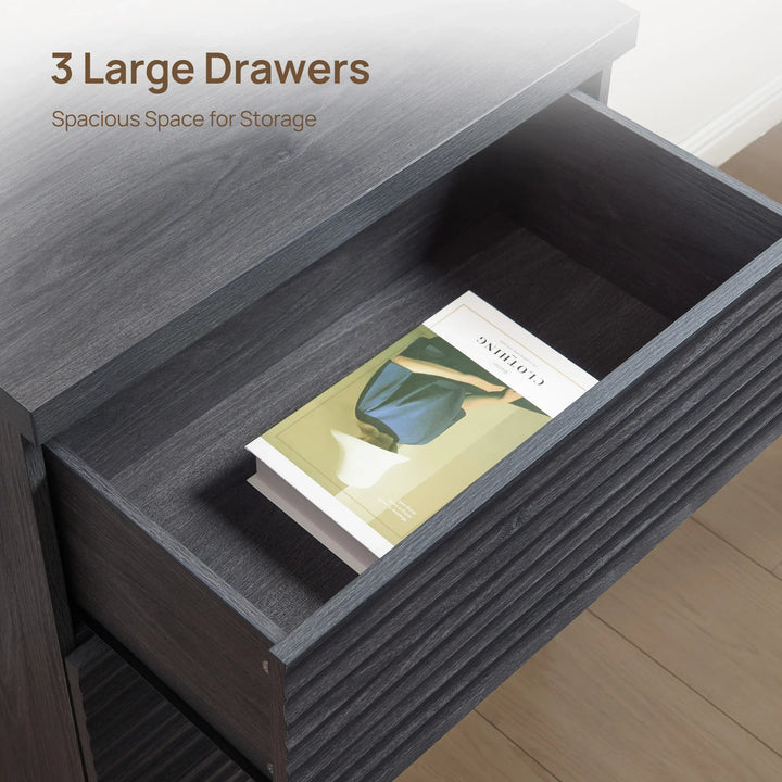 Stria 6 Drawers Chest and Nightstands Set