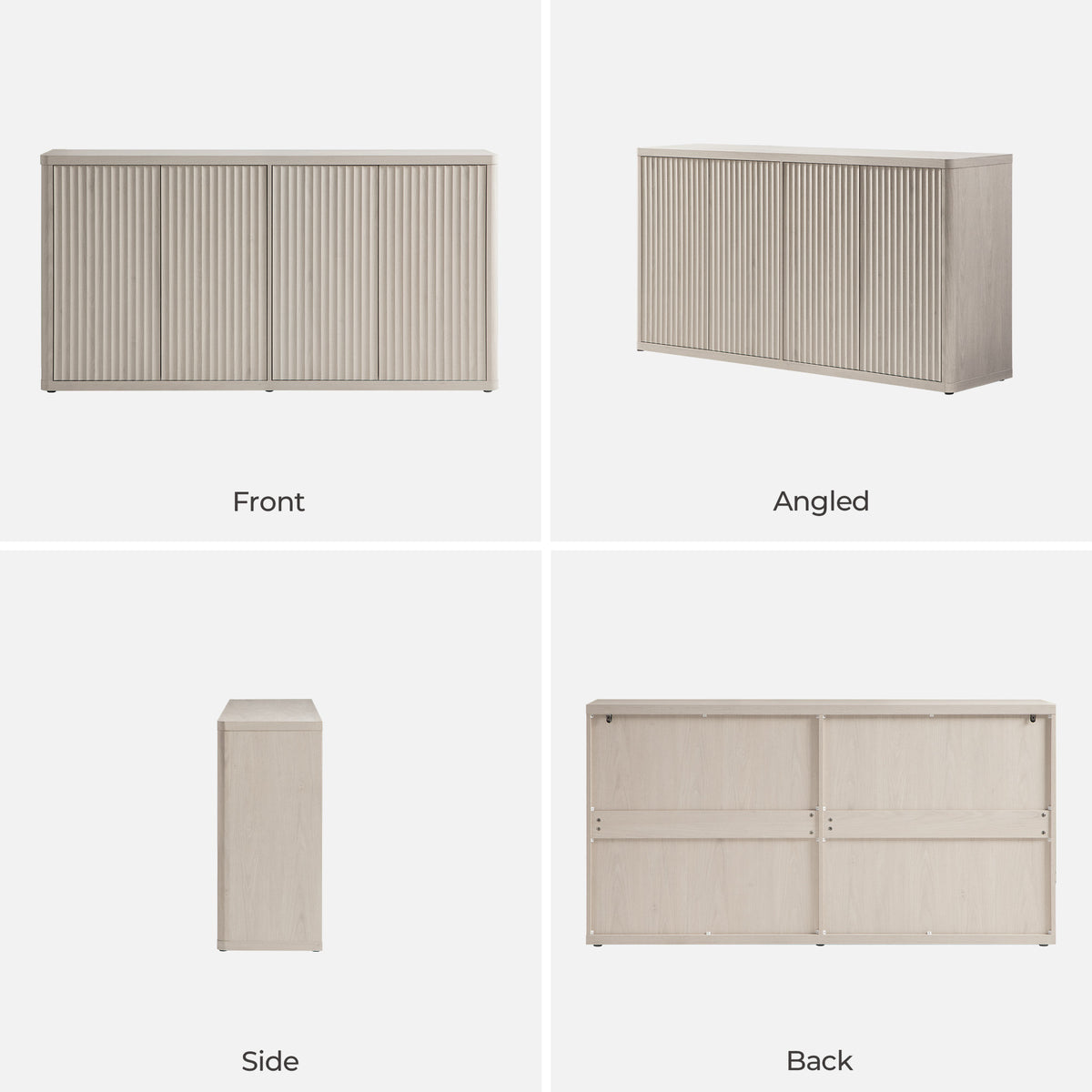 Cas Sideboards with 4 Doors, Set of 2