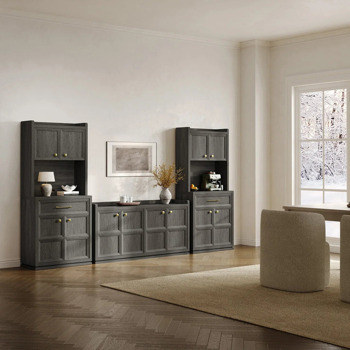 Helio Black Pantry Cabinet