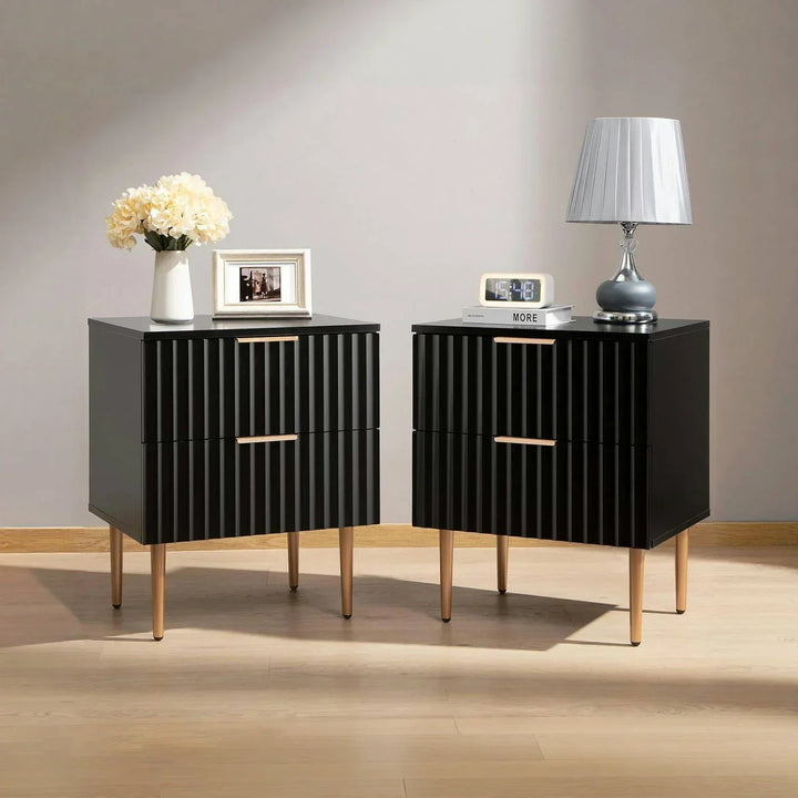 Opus Black Nightstand