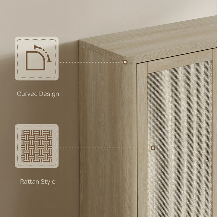 Zura Modular Rattan Shoe Cabinet, 40 Pairs