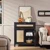 Sideboard Buffet Storage Cabinet, Rattan Accent Cabinet with Doors and Drawer, Modern Credenzas Buffet Table Console Coffee Bar Cabinet