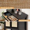 Sideboard Buffet Storage Cabinet, Rattan Accent Cabinet with Doors and Drawer, Modern Credenzas Buffet Table Console Coffee Bar Cabinet