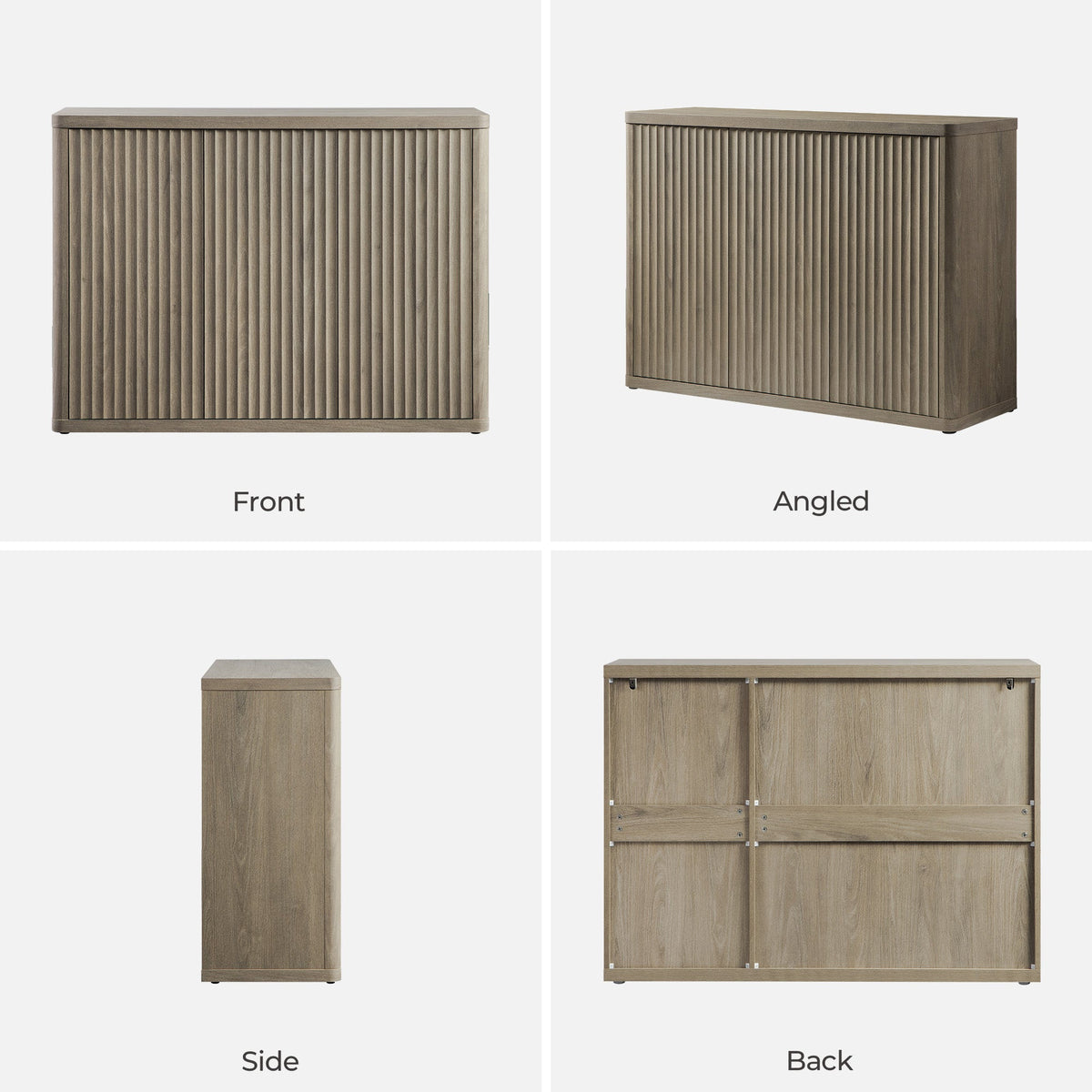Cas TV Stand with 3 Doors, 46.6'' Wide, Set of 2