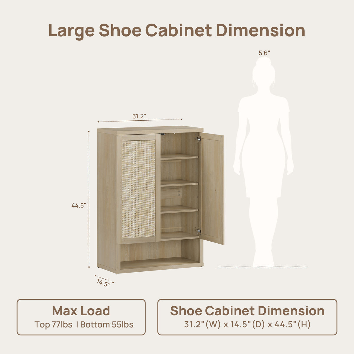 Zura Shoe Storage Cabinet, Set of 3