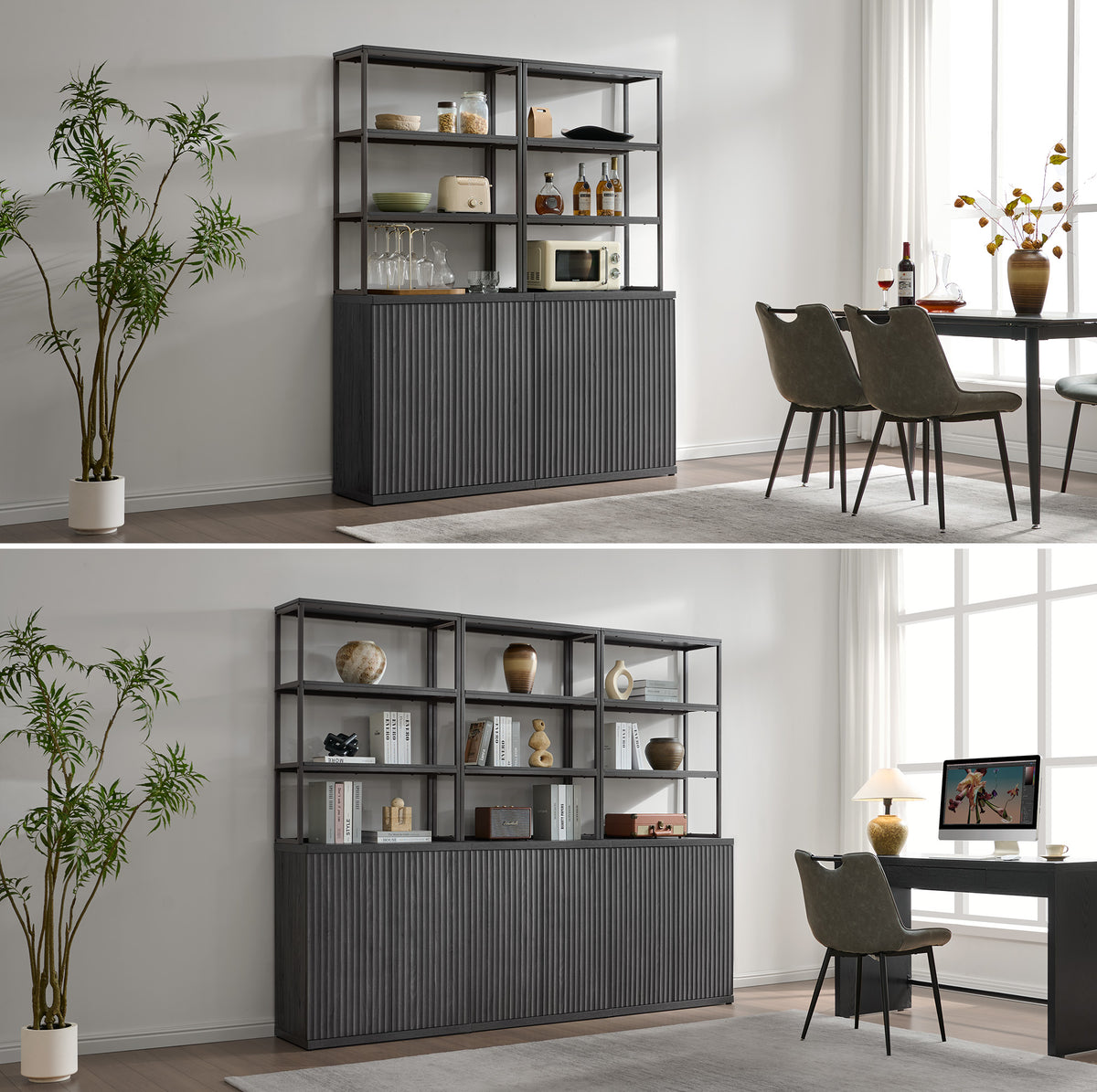 Stria Bookshelf, 2 Doors, Set of 2