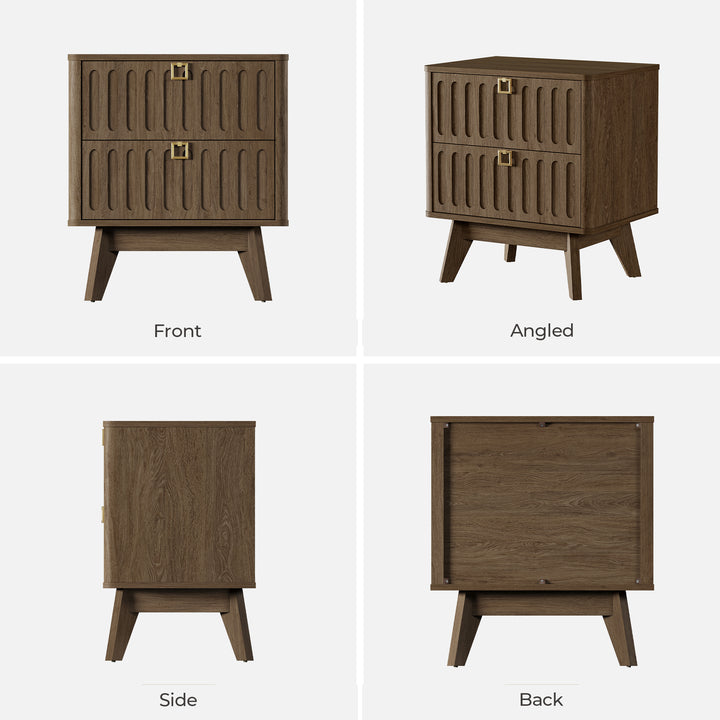 Domus Minimalist Nightstand, Large Storage