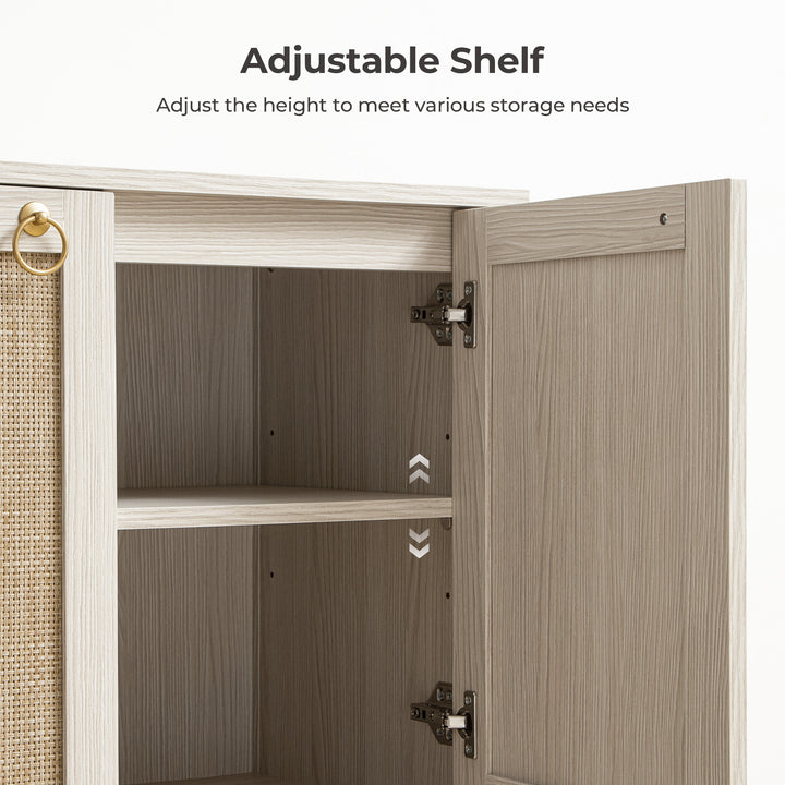 Terra 4 Doors Sideboard and 2 Drawers Nightstands Set