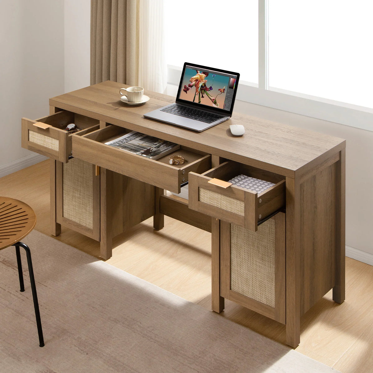 Savanna Vanity Table, Wardrobe and Nightstand Set