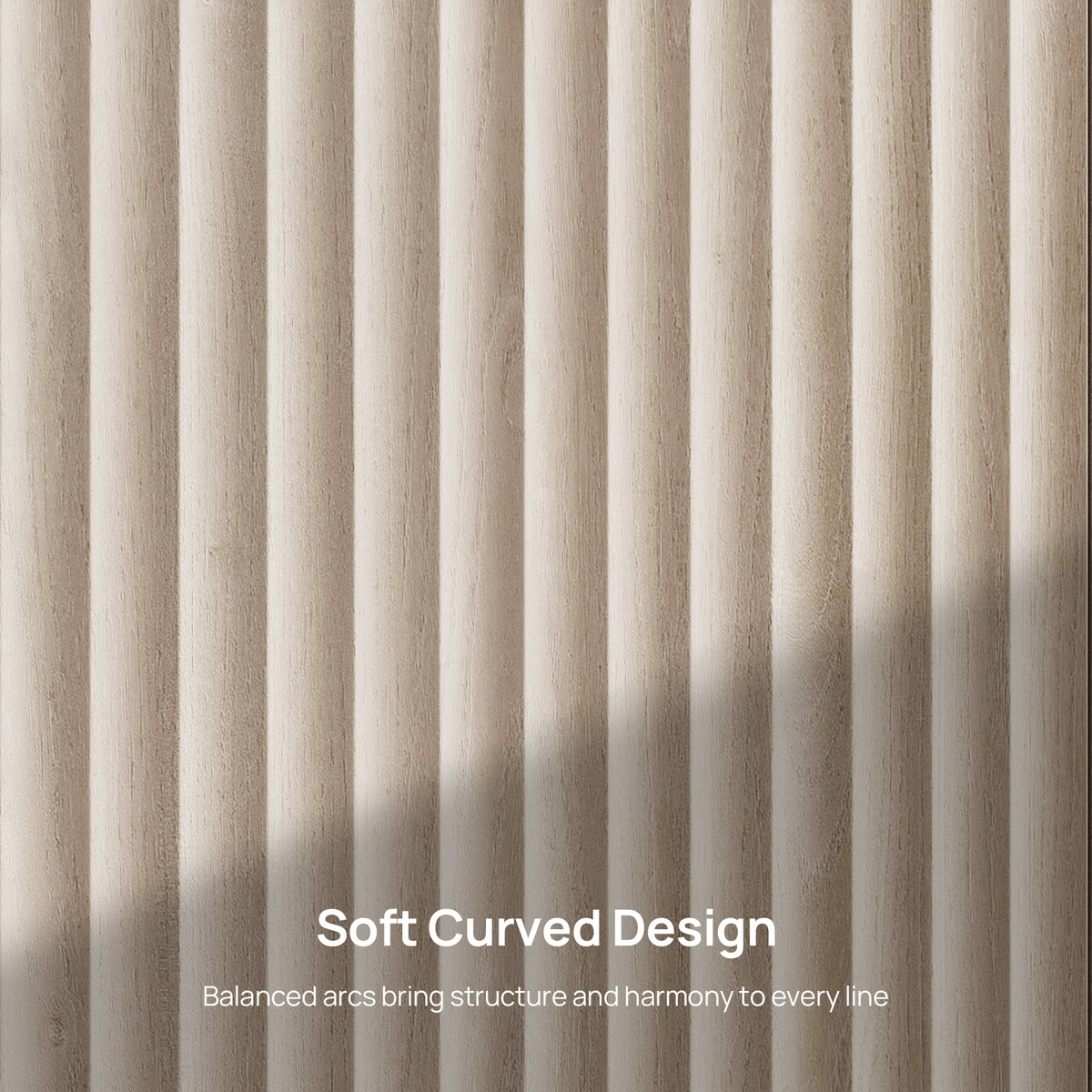 Stria Arched Bookcase with Fluted Cabinet Doors