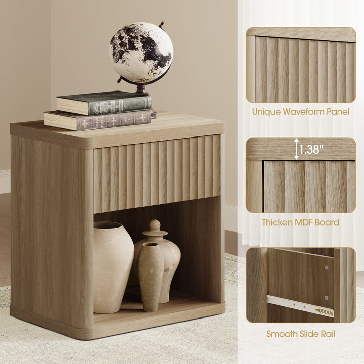 Cas Night Stand with Storage, Set of 2