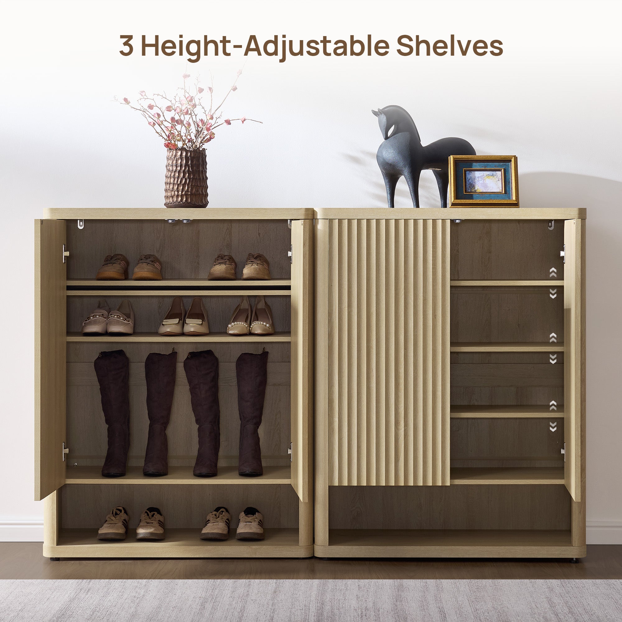 Cas 2-Door Shoe Cabinet, 20 Pairs