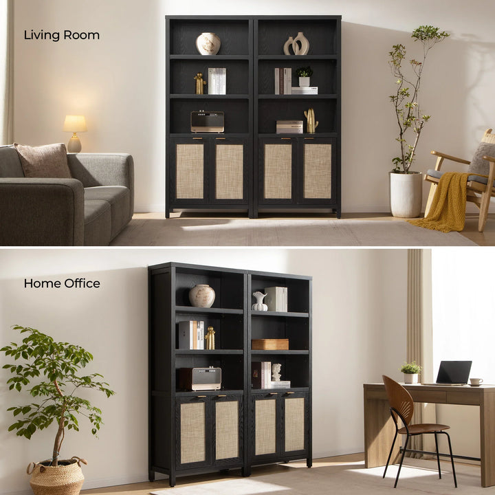Savanna 70.9'' Tall Black Bookcase