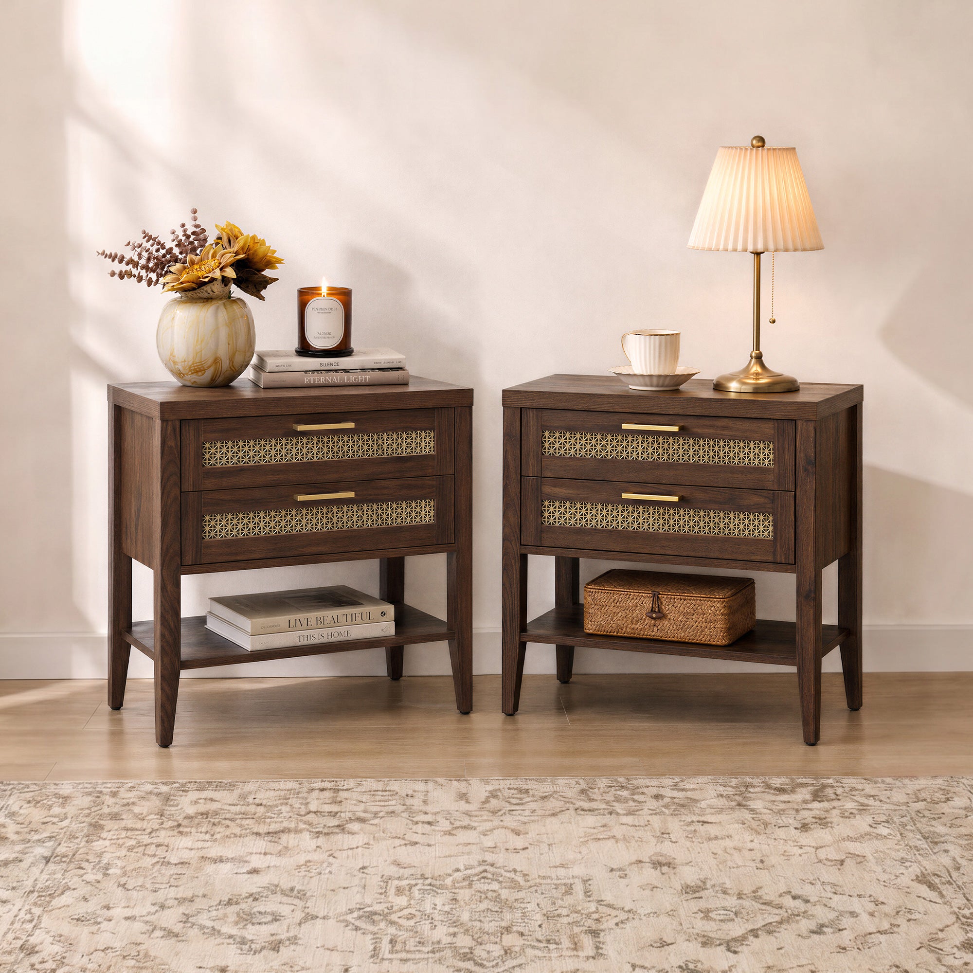 Andy Nightstand Set With 2 Doors
