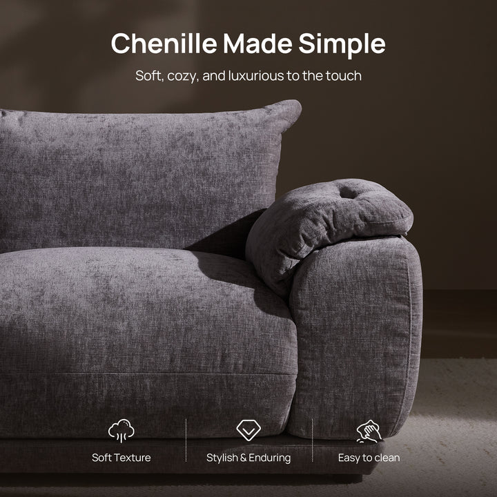 Noor Sectional 3 Seater Couch, Deep Seat