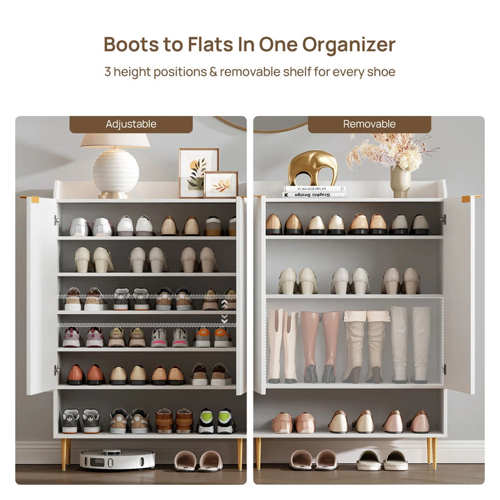 Opus White Shoe Cabinet