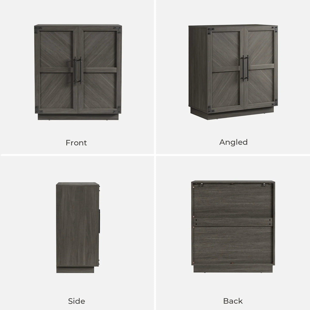 Willow Sideboard Cabinet with 2 Doors, Set of 3
