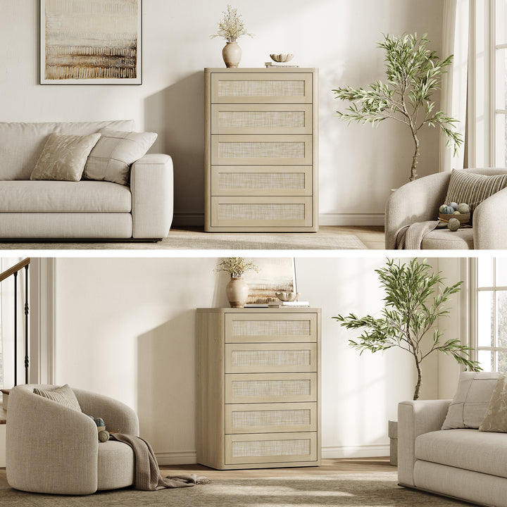 Zura Modern Dresser with 5 Drawers