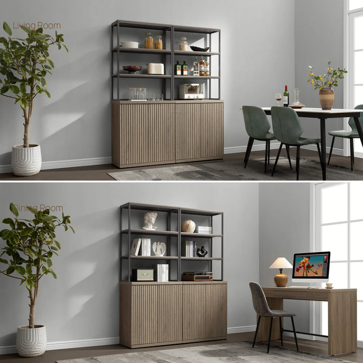 Stria Bookshelf with Storage