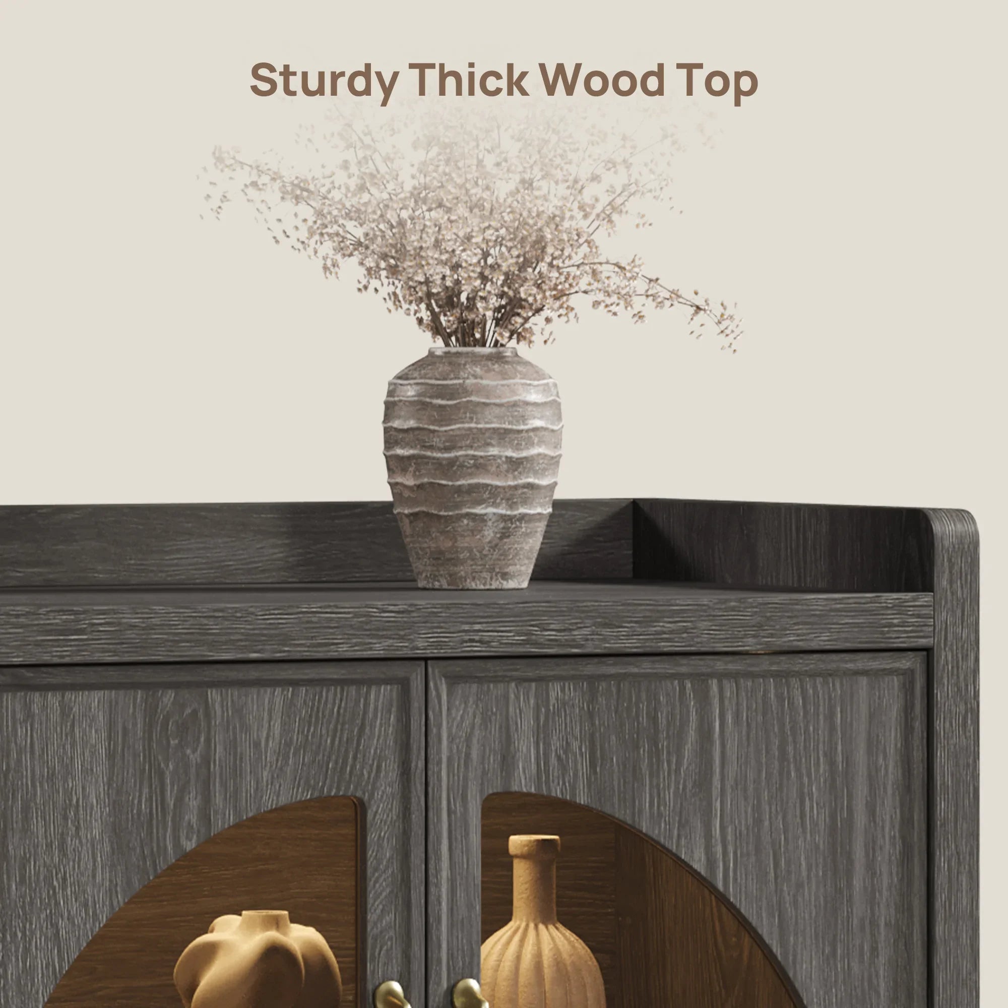 Helio Glass-Door Sideboard Cabinet