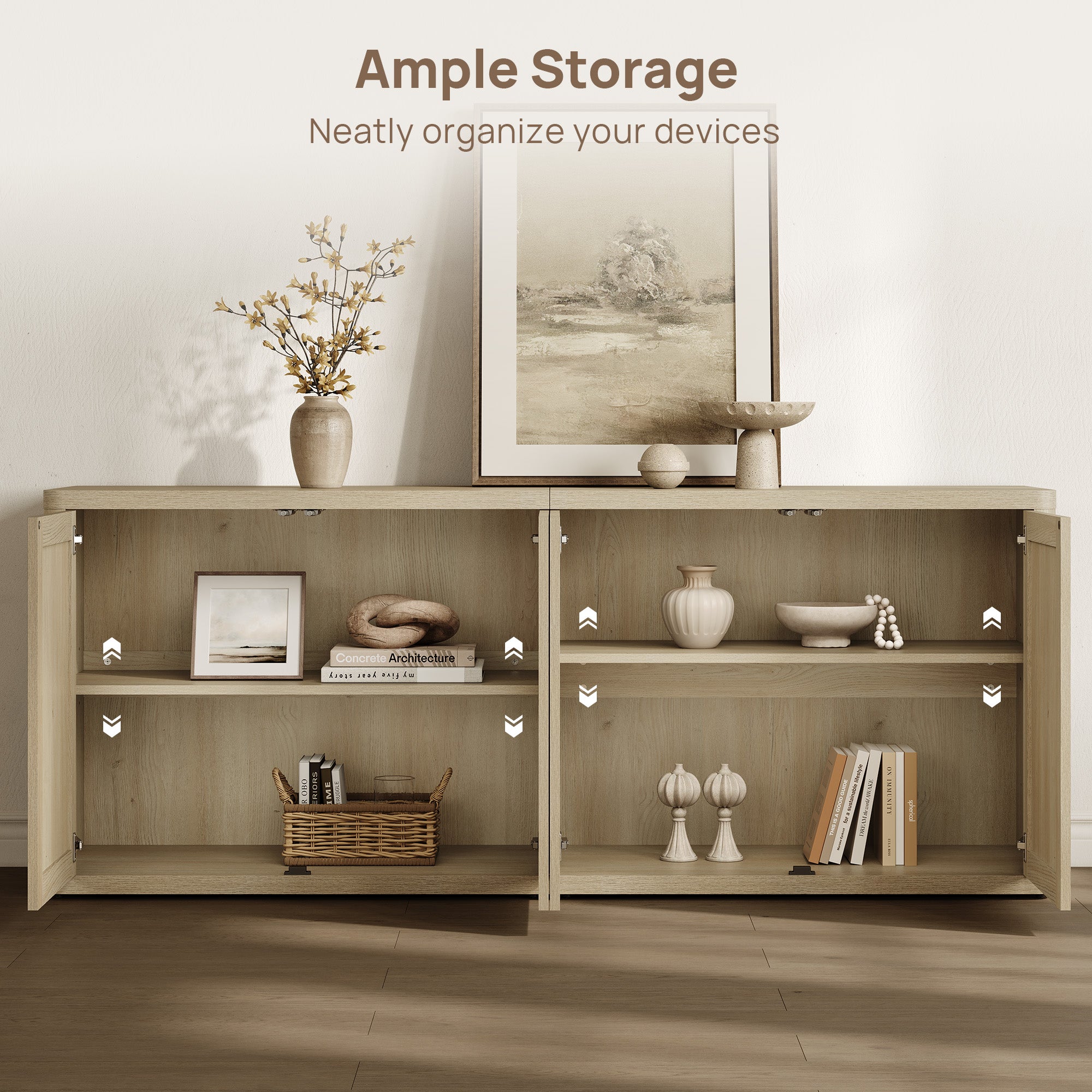 Zura Sectional TV Console, 65 Inches Wide