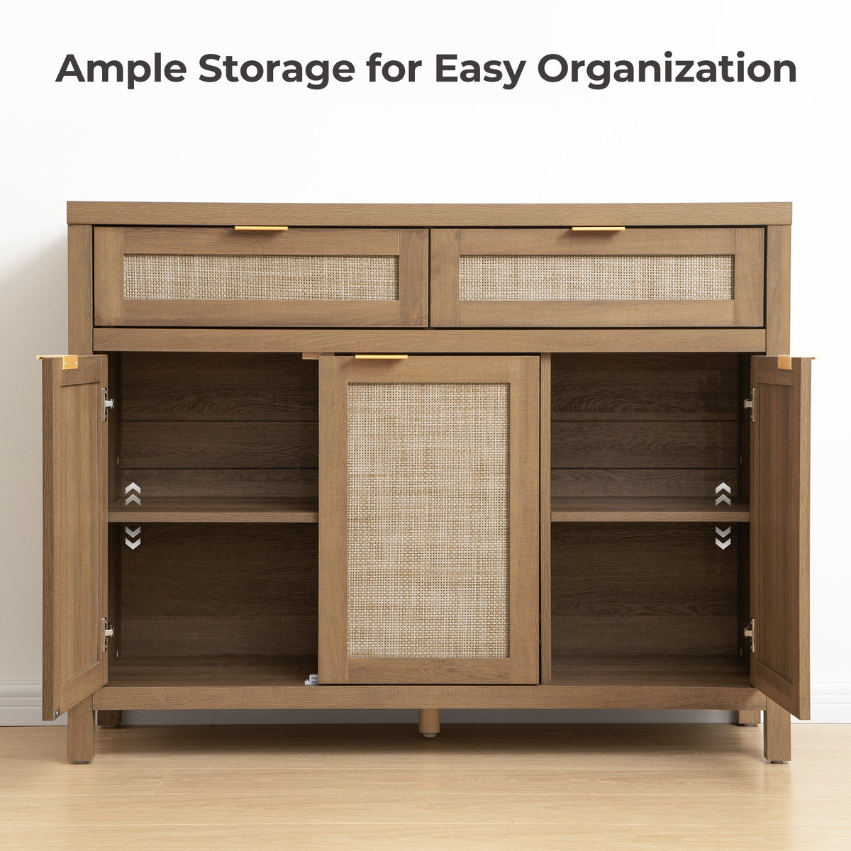 Savanna Sideboard Cabinet, Flexible Storage, Set of 2