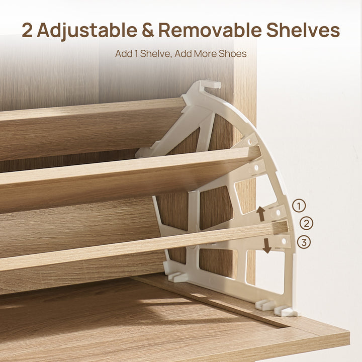 Savanna Shoe Cabinet with 2 Flip Drawers