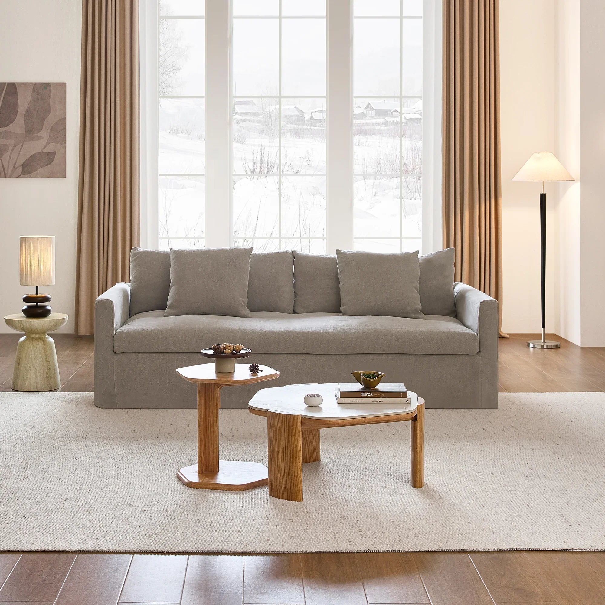 Eira Down Cushion Sofa, Deep Seat