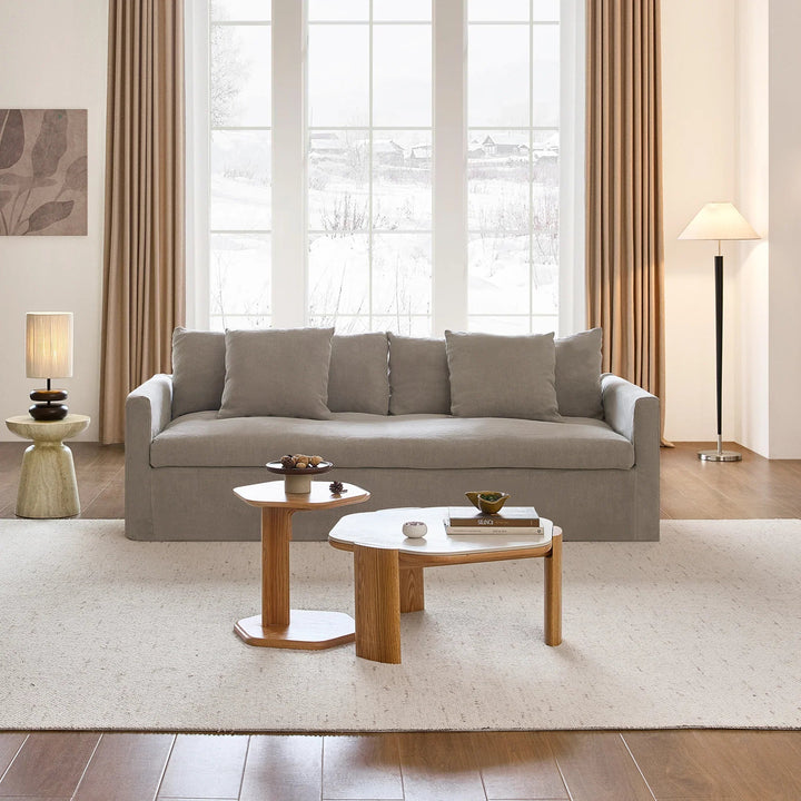Eira Feather-Down Cushion Sofa, Deep Seat