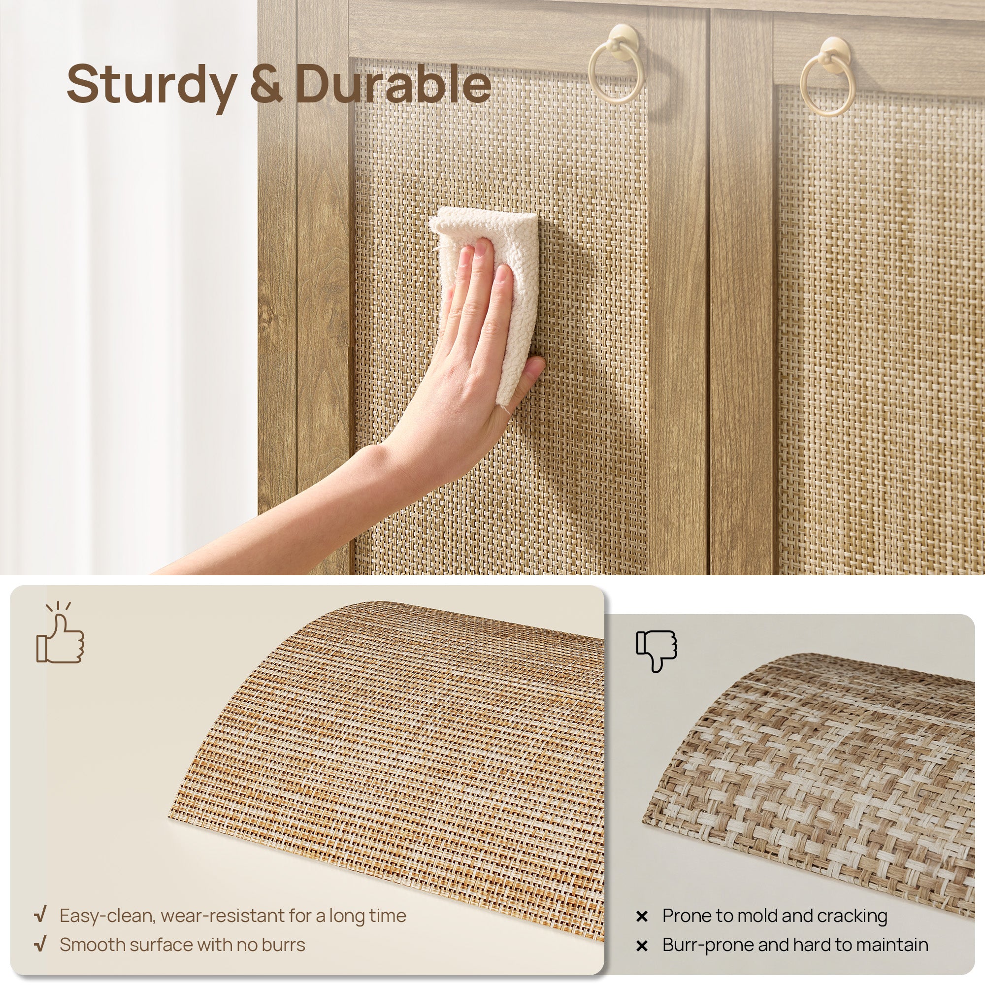 Terra Rattan Buffet Cabinet with Storage