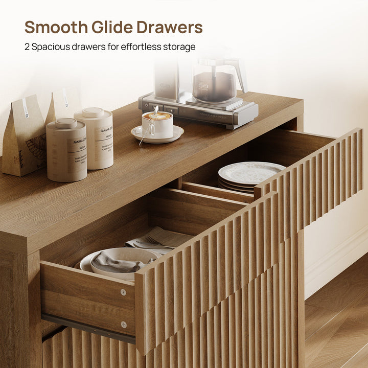 Prelude Sideboard with 2 Drawers and 3 Doors, Set of 2