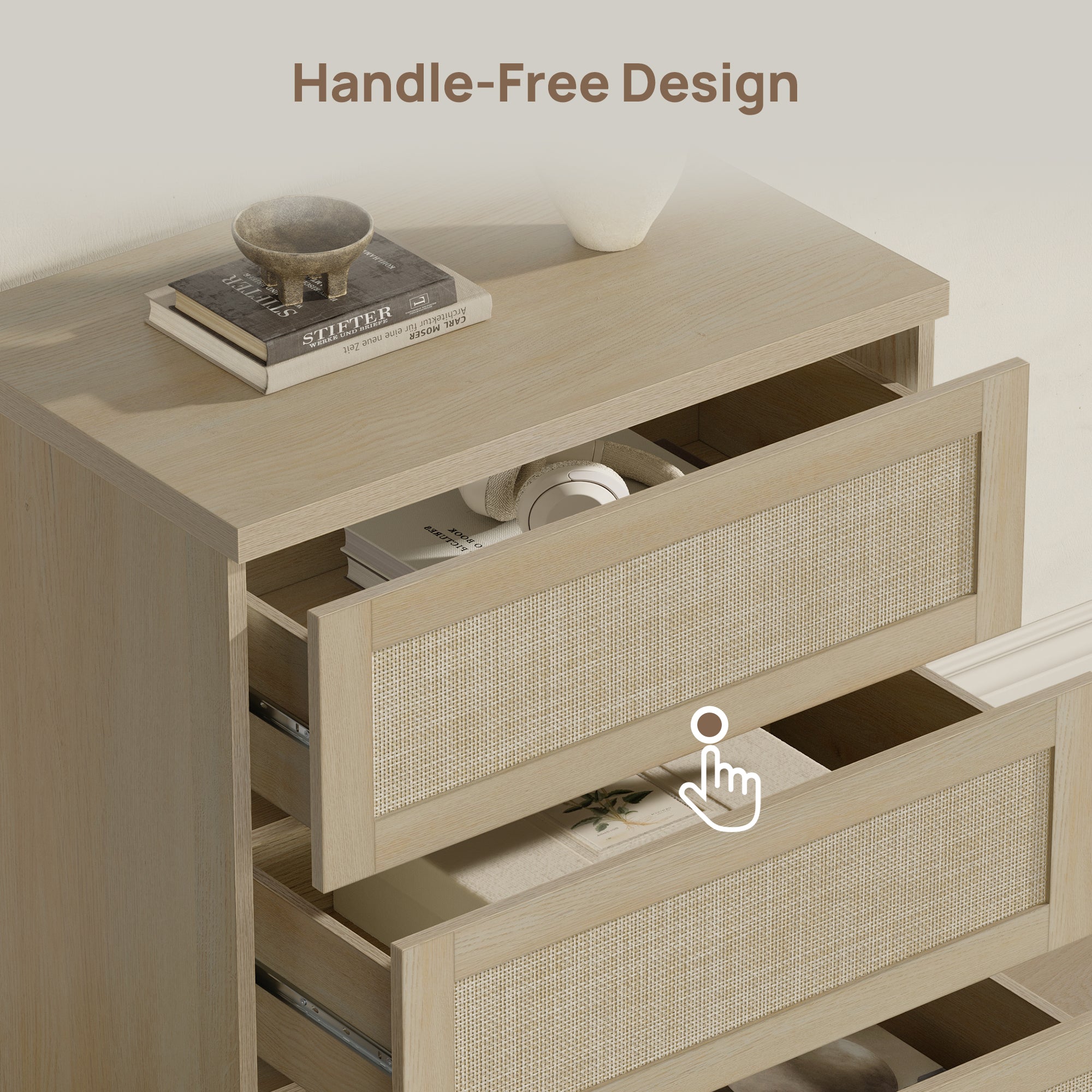 Zura Rattan Sectional Dresser, Large Size Option