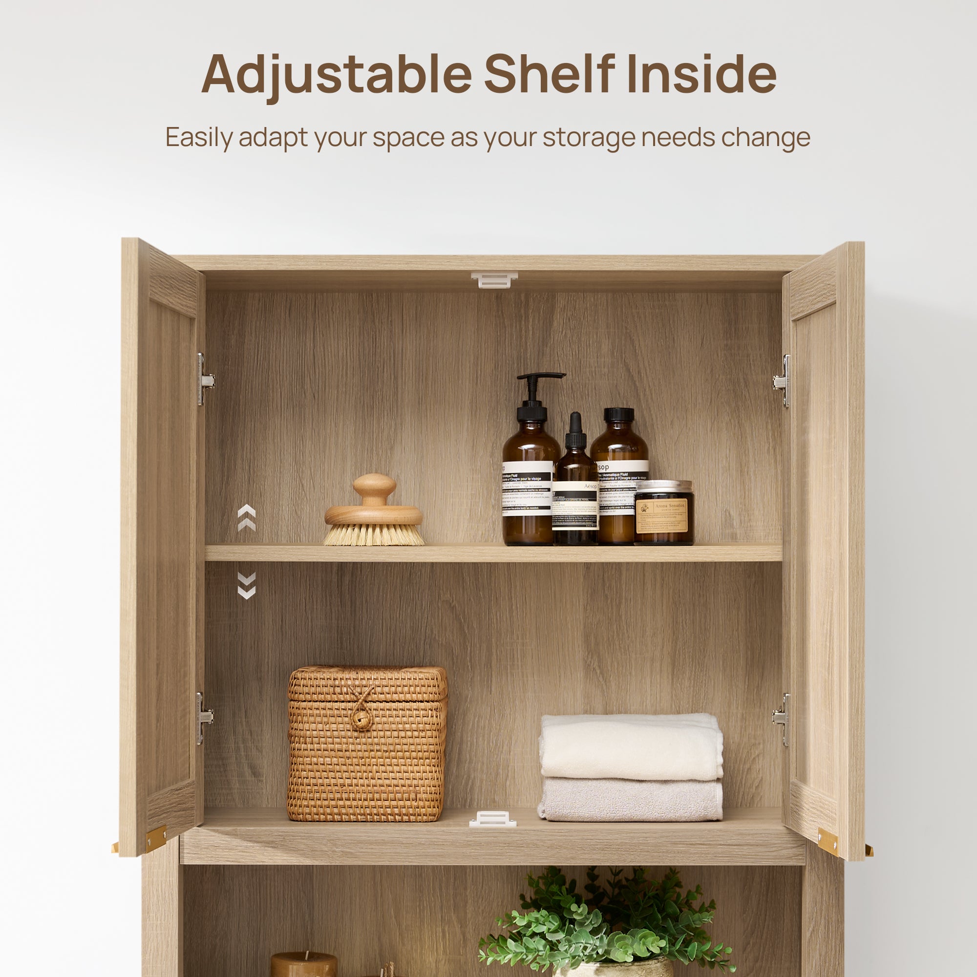 Savanna Over-the-Toilet Space Saver, Large Storage