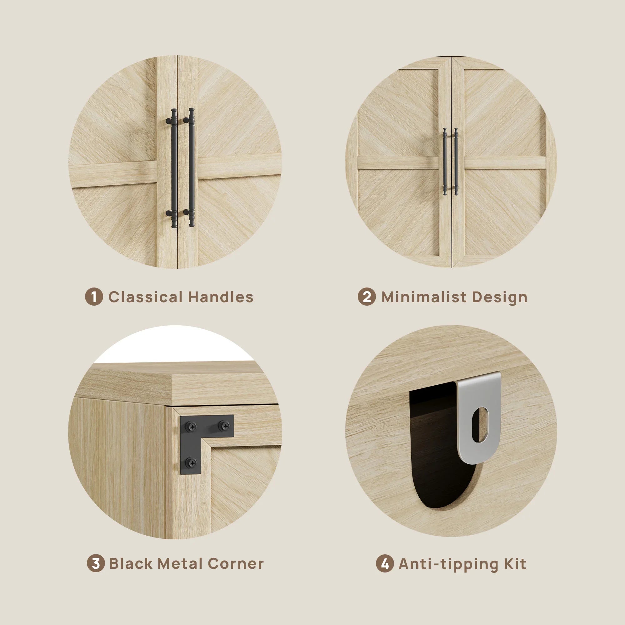 Willow 4 Doors Sideboard