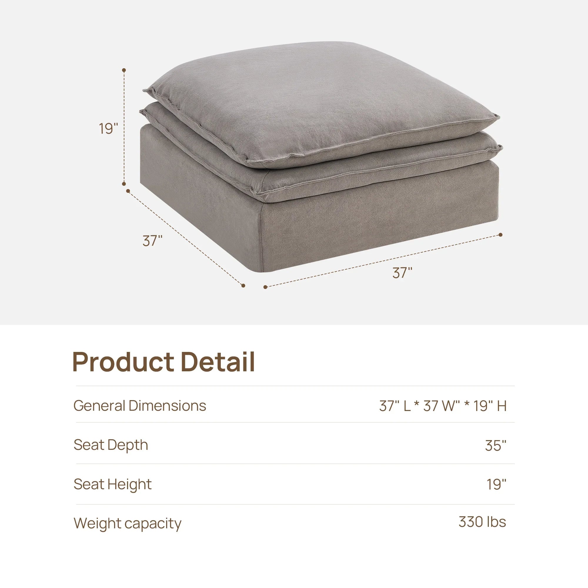 Eira Down-Filled L-Shape Sofa, 108 Inches Wide