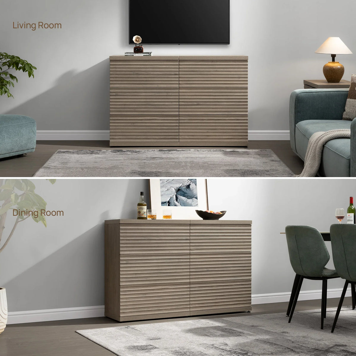 Stria Sideboard with 3 Drawers