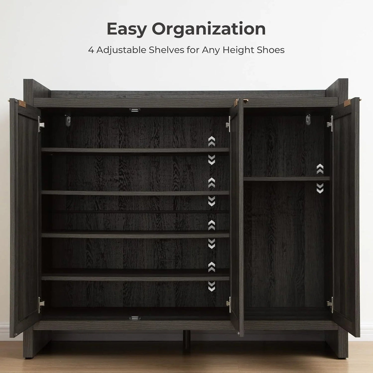 Savanna Shoe Storage Cabinet, 30 Pairs Shoes, Set of 1