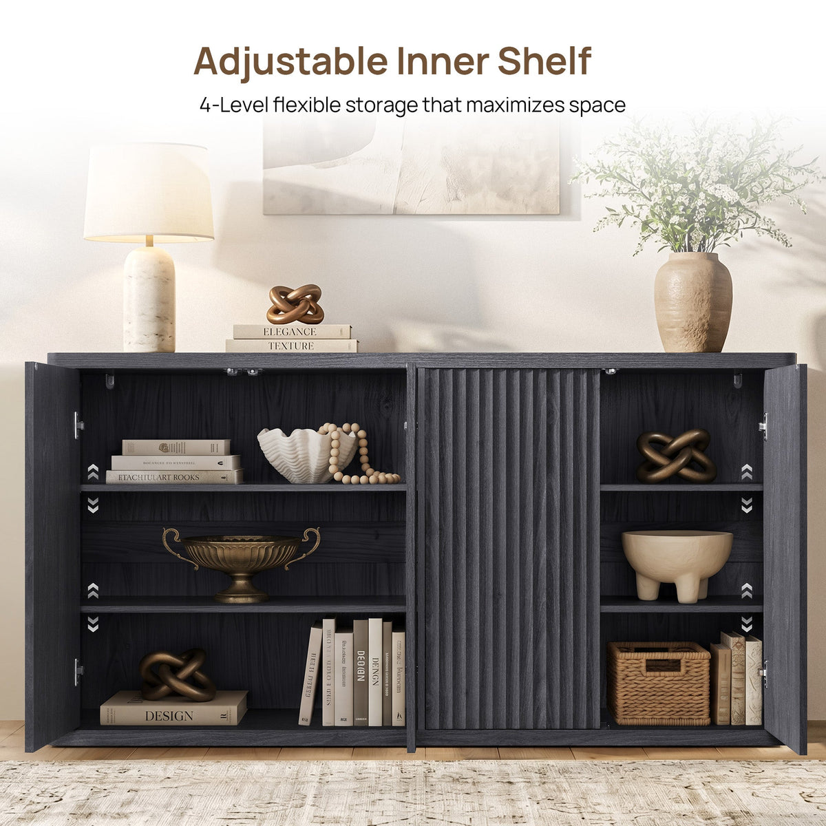 Cas Sideboard with 4 Doors, Set of 2