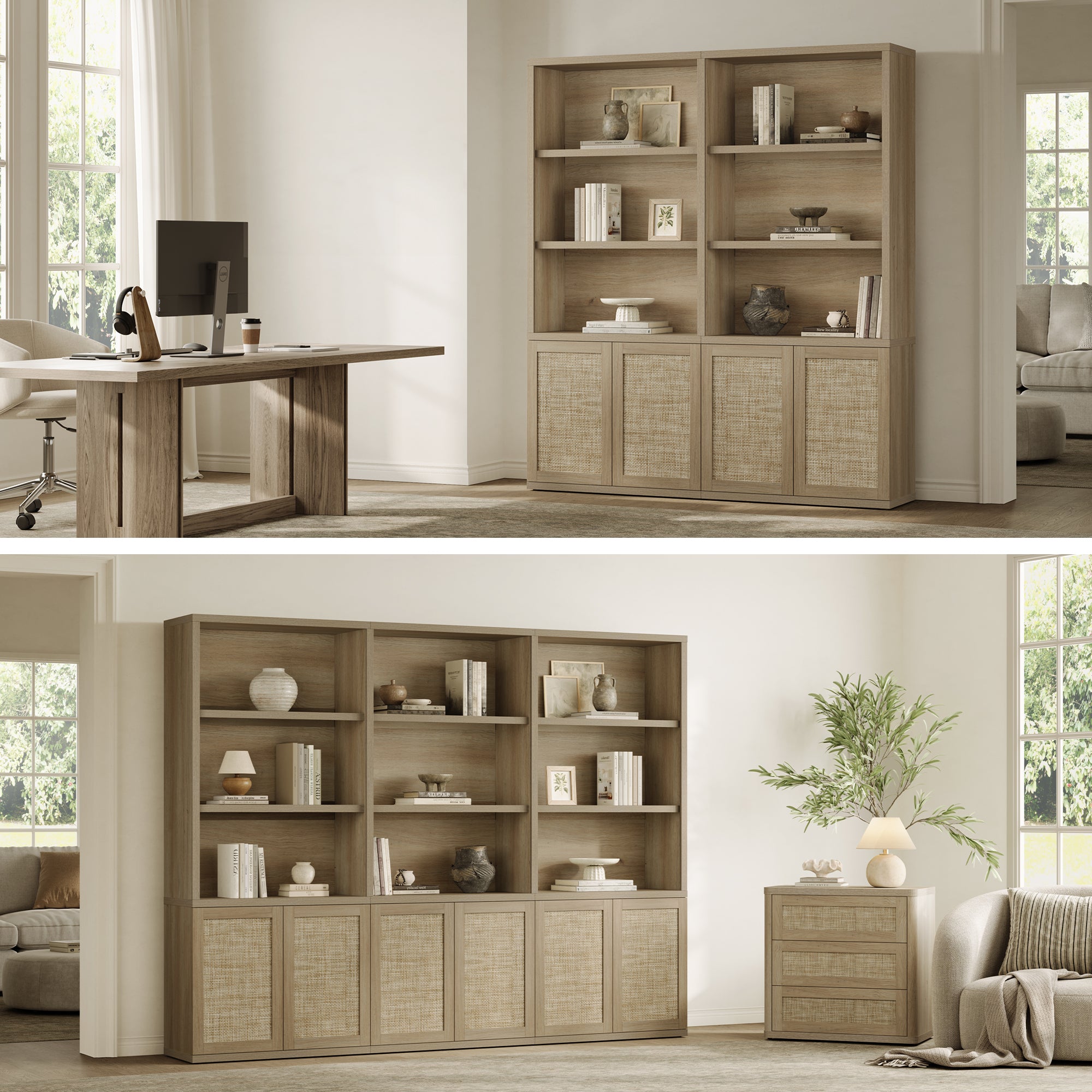 Zura Bookcase with 2 Doors