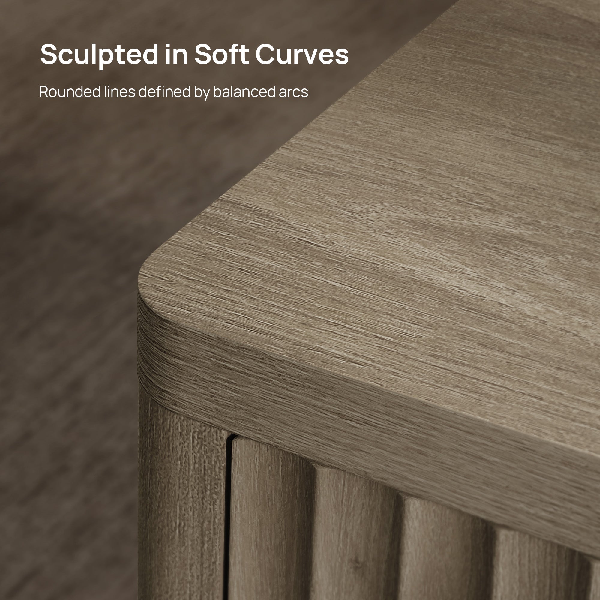 Cas Nightstand with 3 Drawers, Large Storage