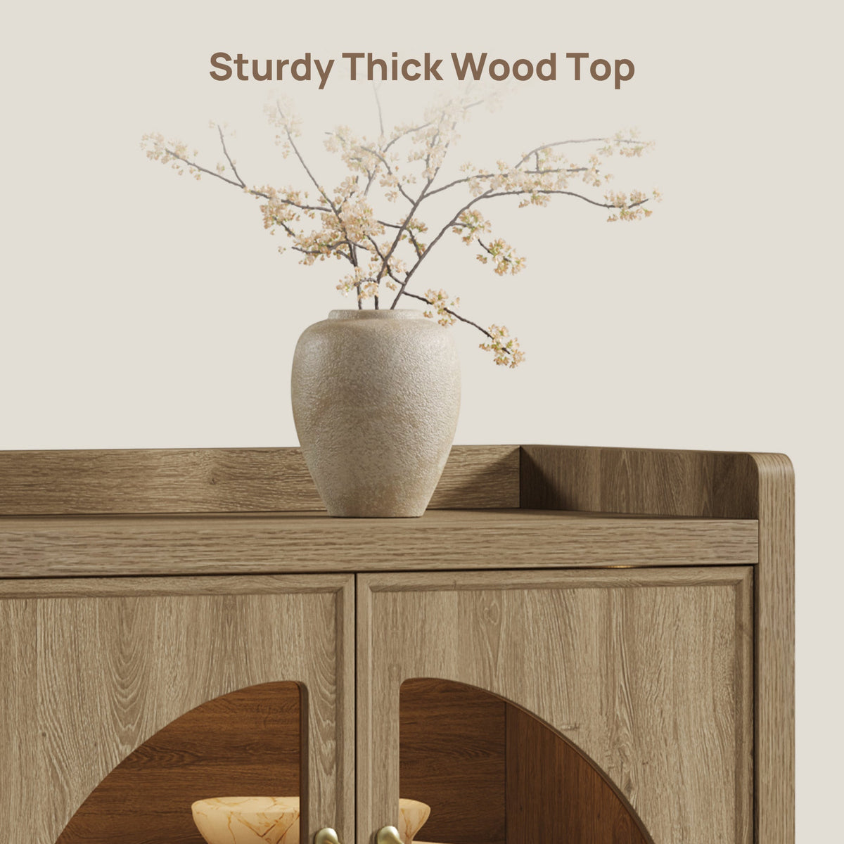 Helio Sideboard with Glass Doors and Light