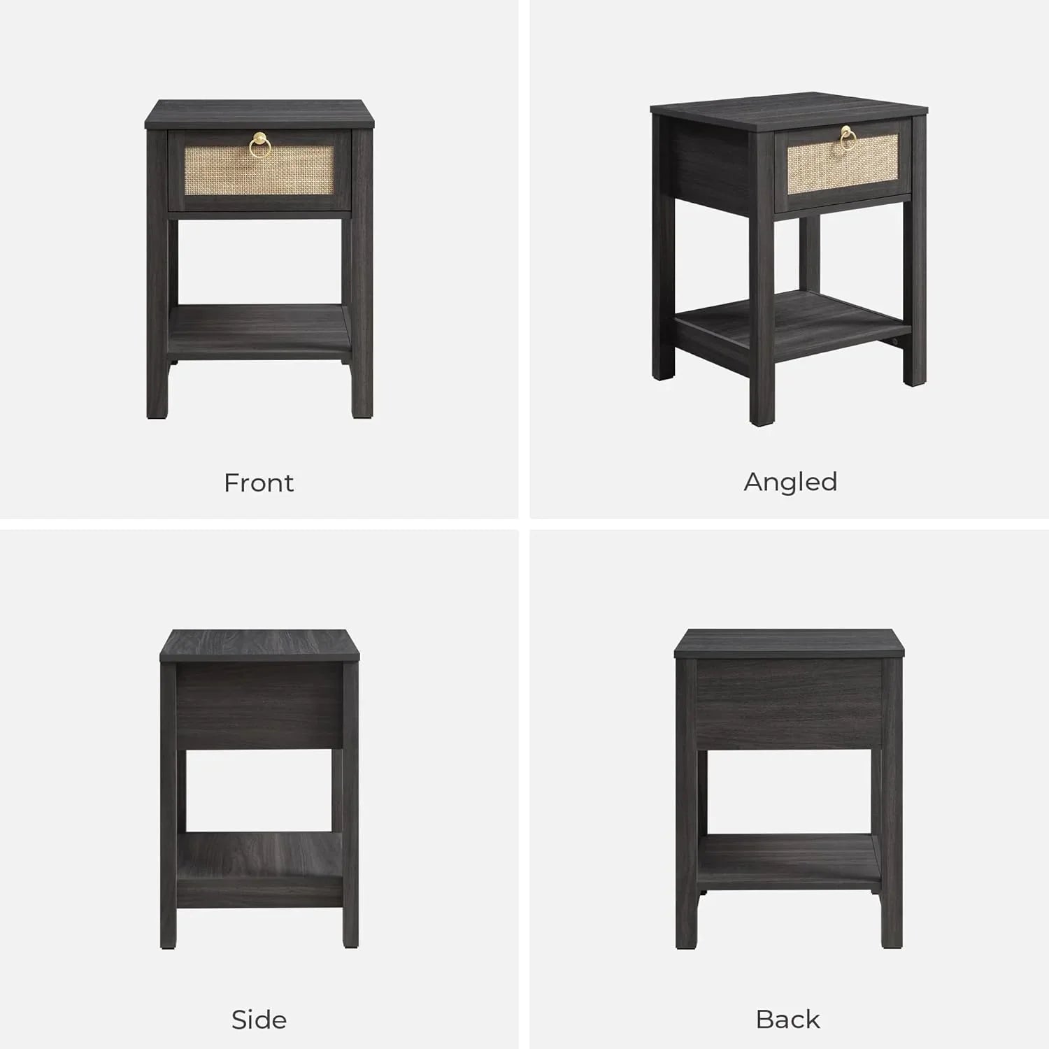 Terra Nightstand with Drawer - 1 Piece - White Cream Oak