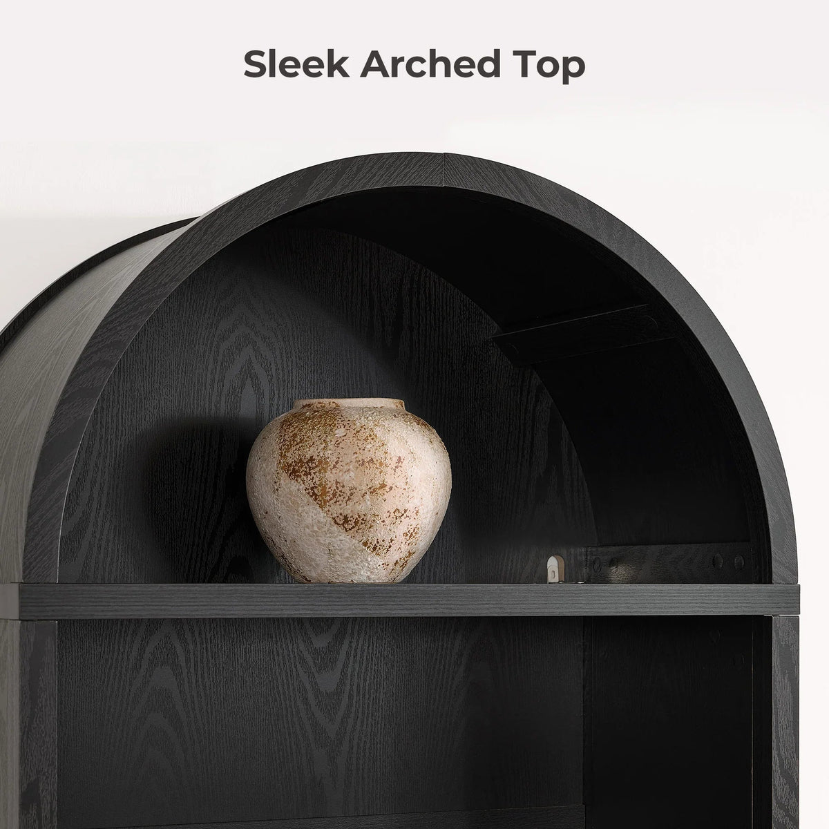 Savanna 84'' Tall Arched Bookcase with Storage
