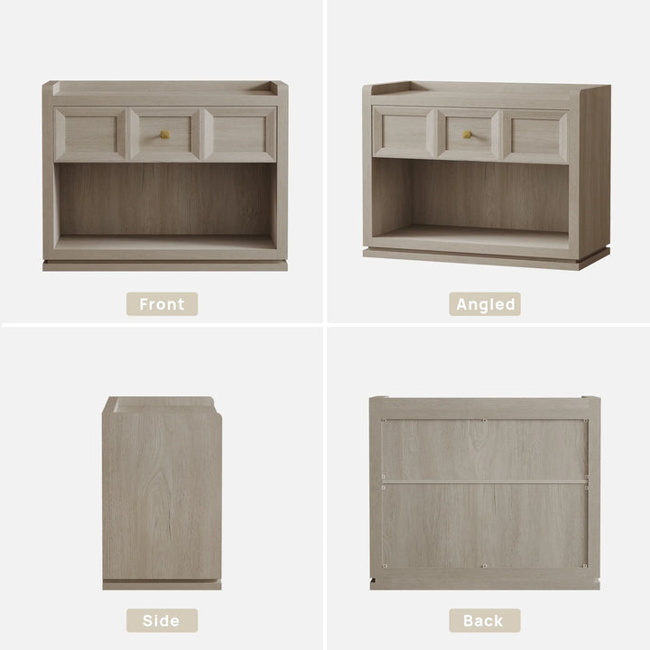 Helio 6-Drawer Dresser and Large Nightstands Set