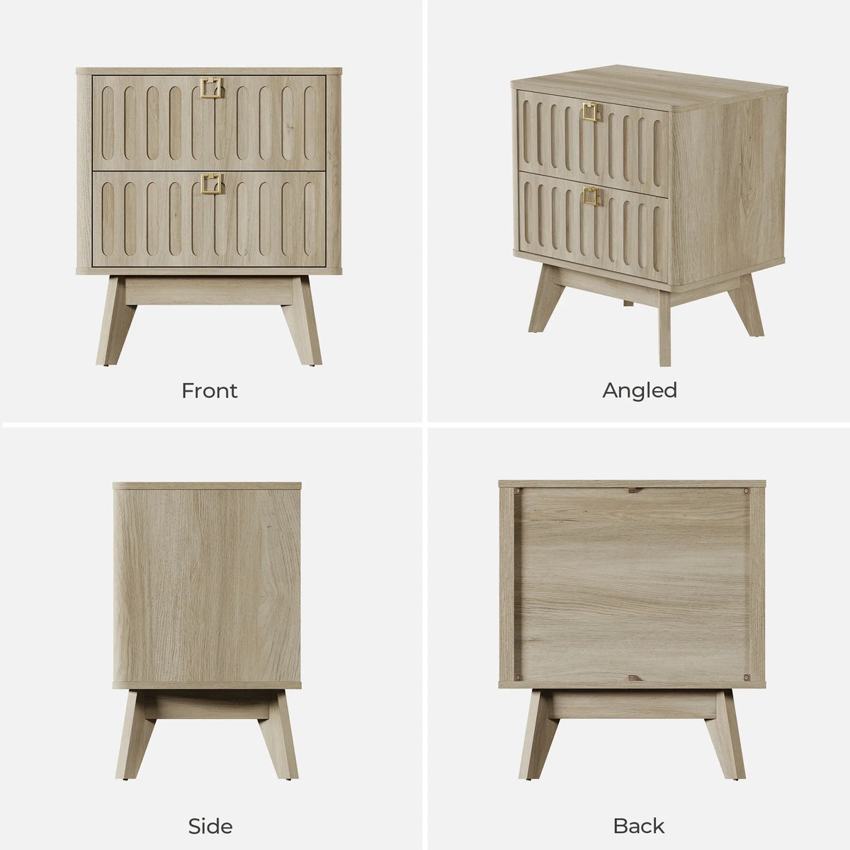 Domus Nightstand with Drawers, Set of 2