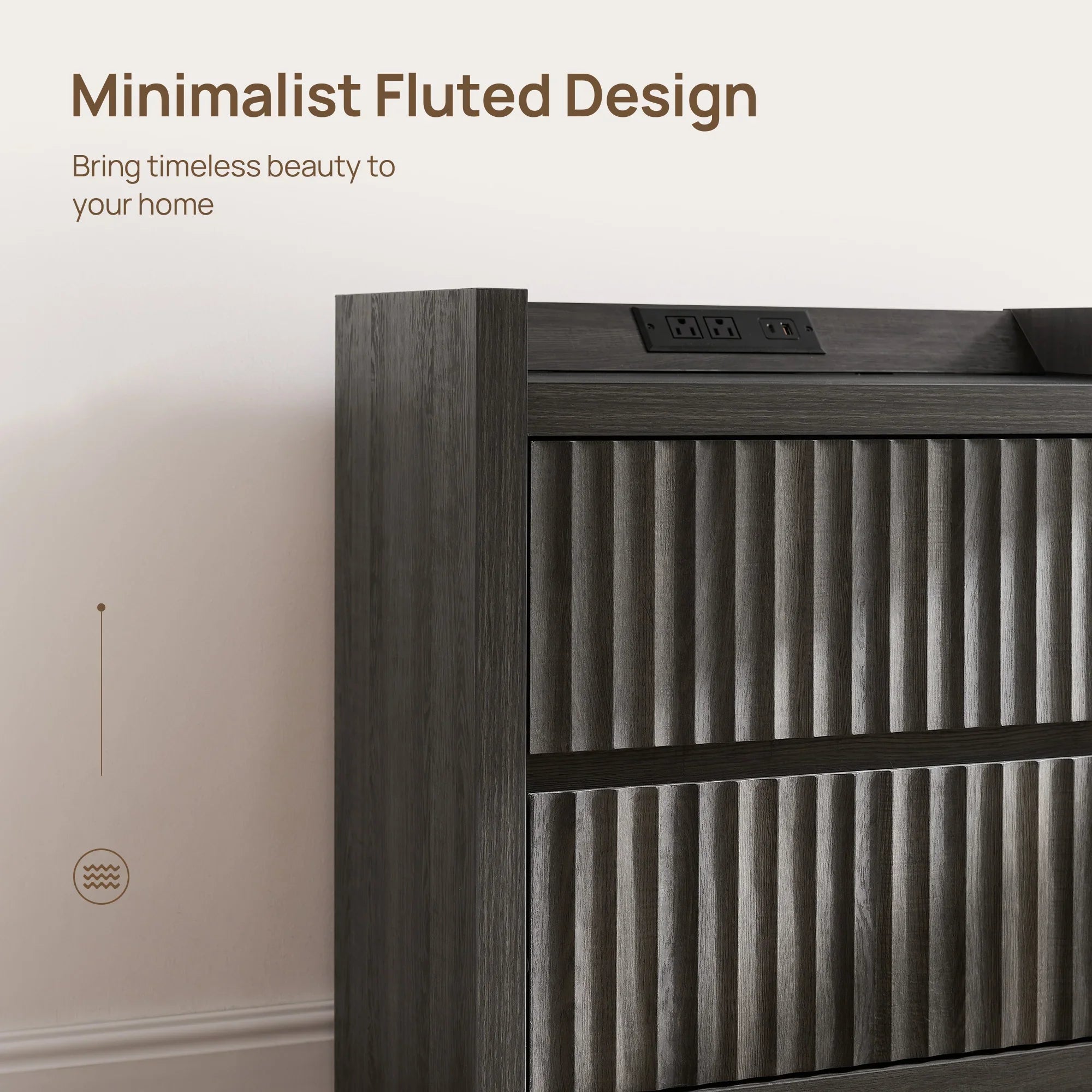 Prelude Night Table with Drawers and Charger