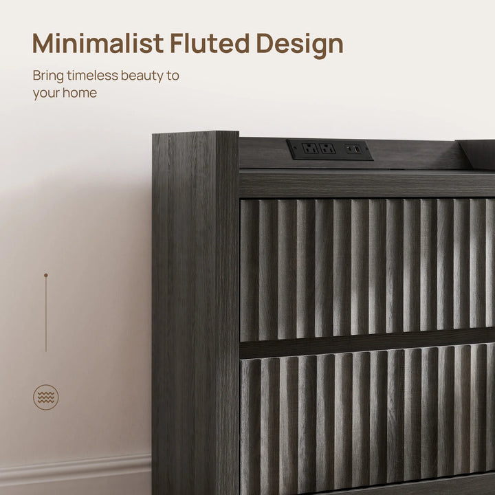 Prelude Night Table with Drawers and Charger