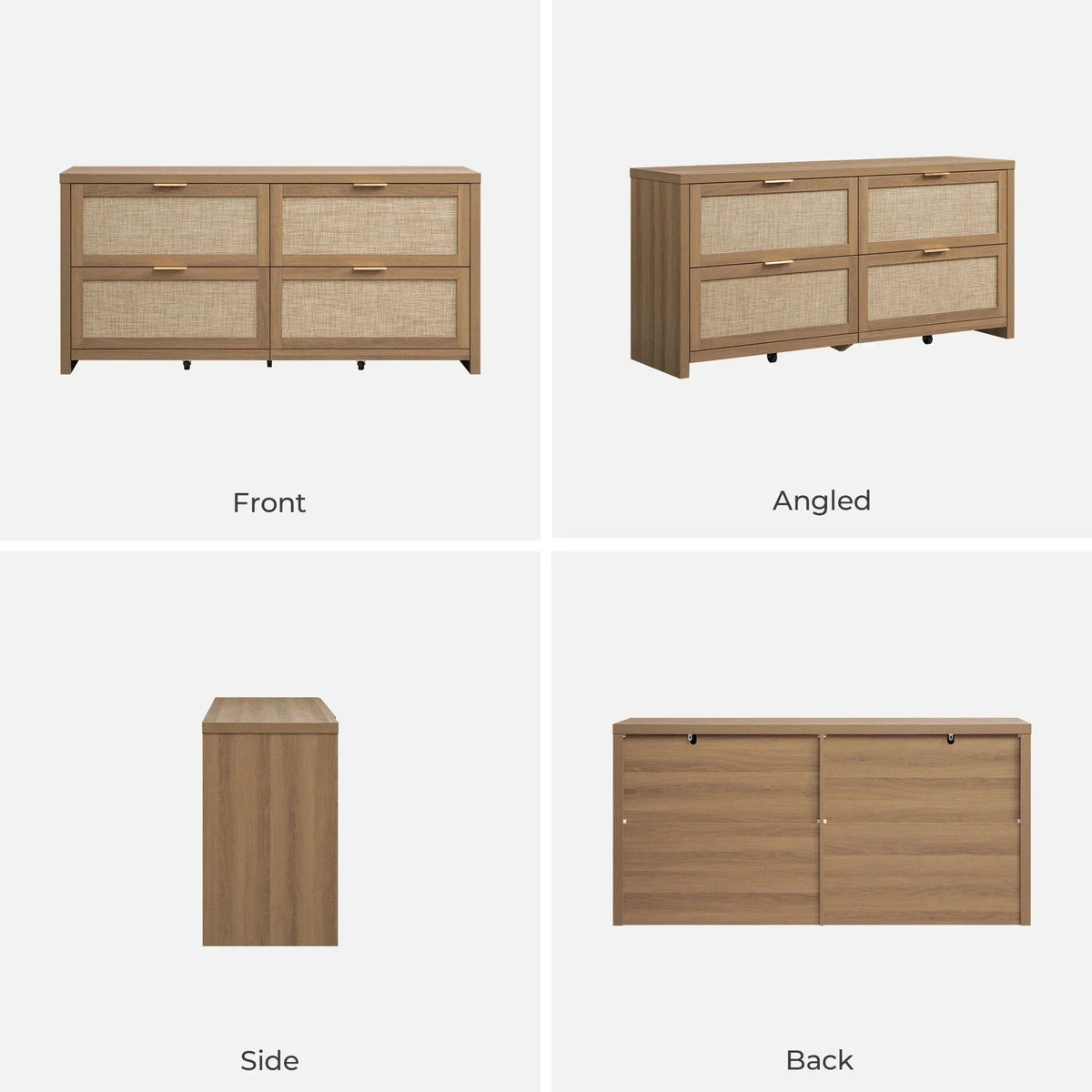 Savanna Rattan 4 Drawers Dresser