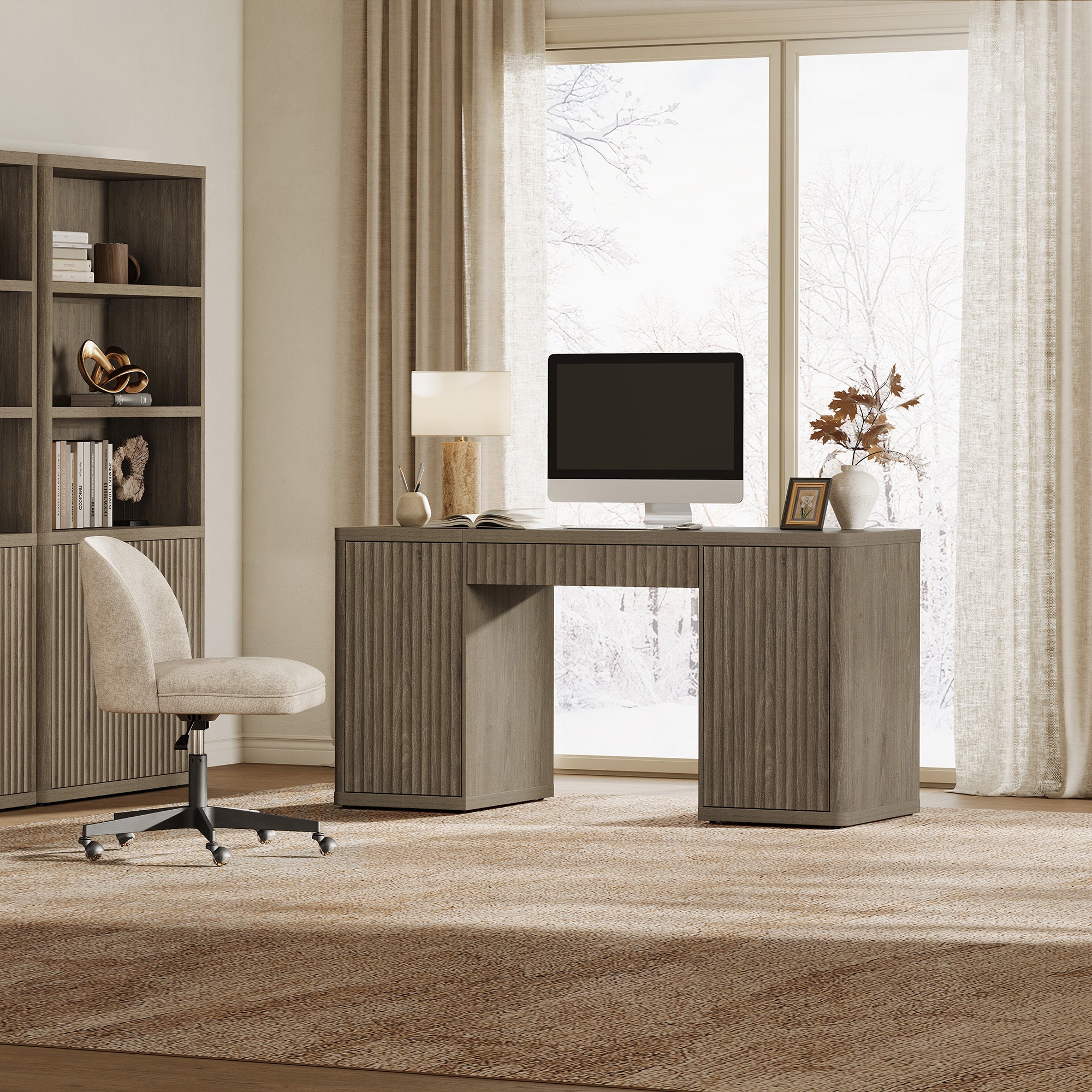 Cas Home Office Desk, Extra-Wide Desktop