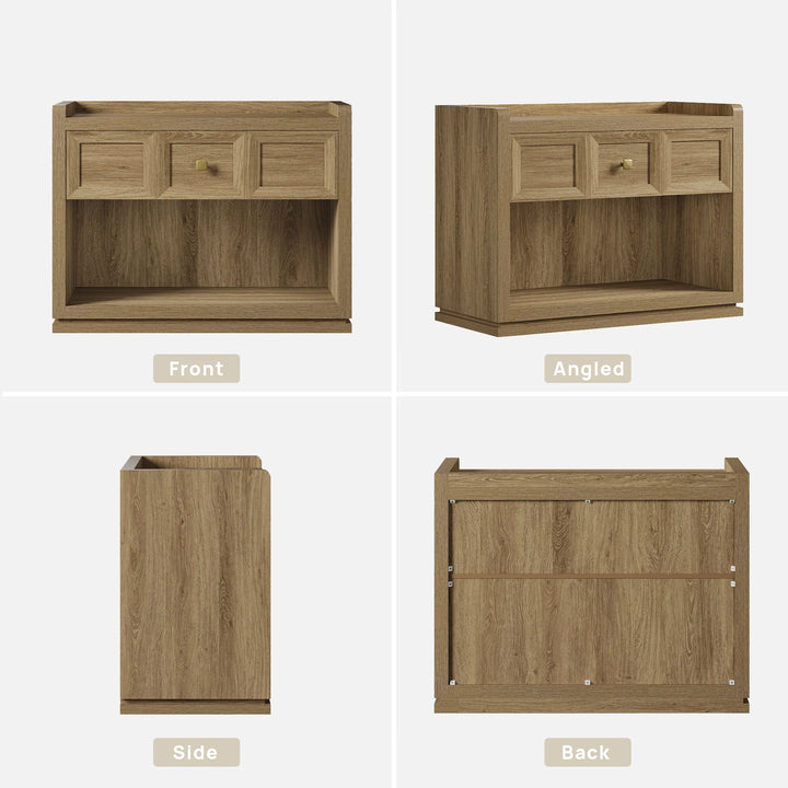 Helio 6-Drawer Dresser and Nightstands Set For Living Room